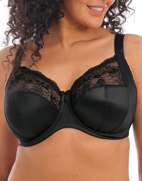 Elomi Women's Plus Size Kelsey Underwire Bralette, Black, 32GG at   Women's Clothing store