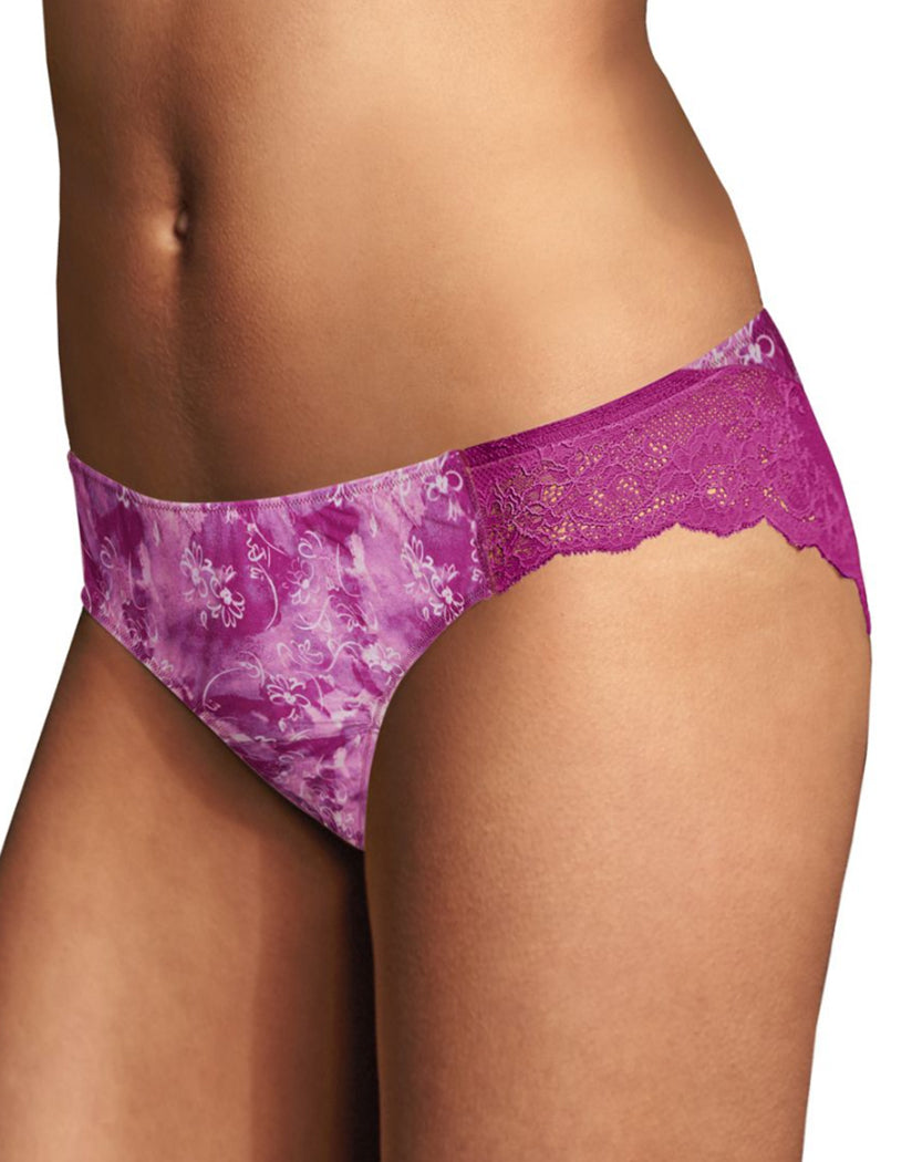 Maidenform, Intimates & Sleepwear, Maidenform Comfort Devotion Thong  Underwear 449 2xl9 Pink Purple Blue Pattern