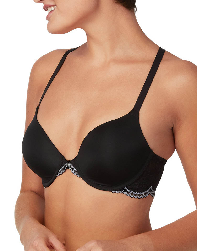 Maidenform womens One Fab Fit Extra Coverage Lace T-Back Bra(07112)-Black- 36C at  Women's Clothing store
