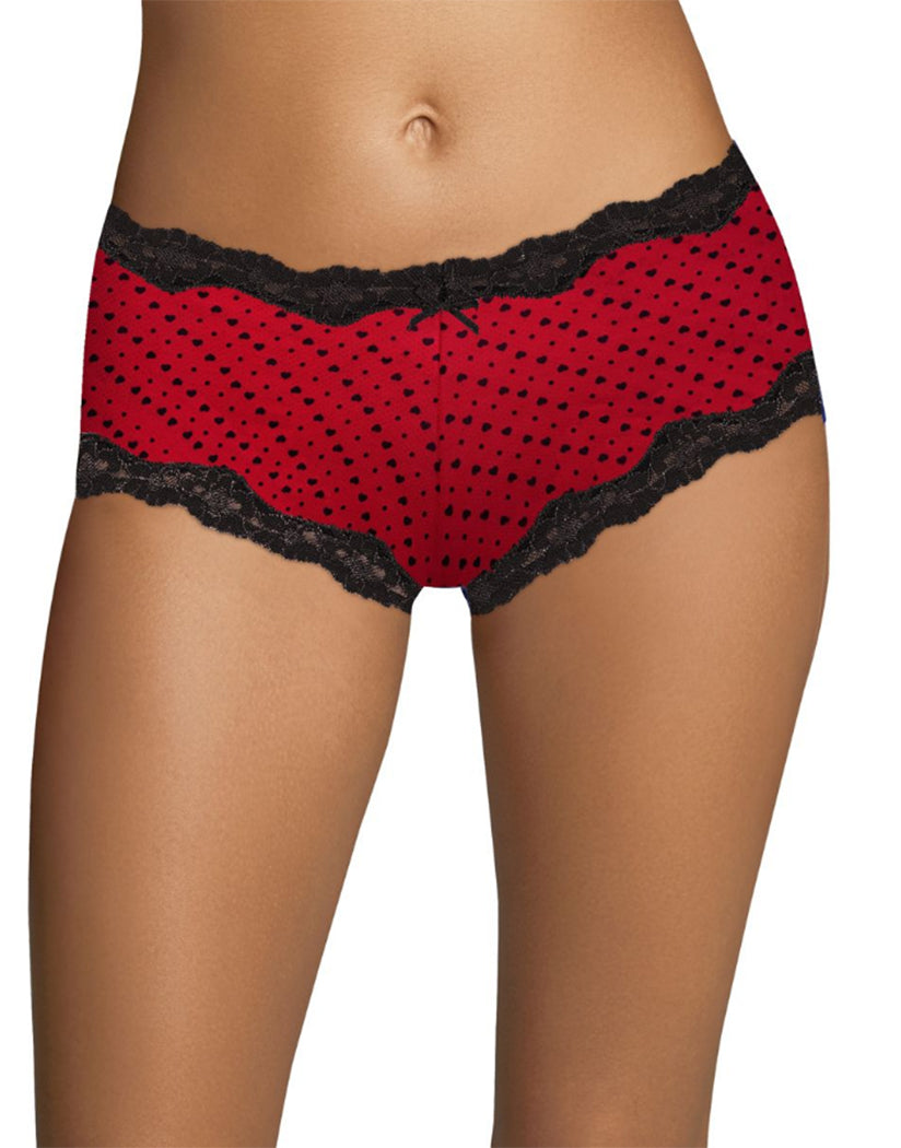 Women's Maidenform 40837 Cheeky Scalloped Lace Hipster Panty (Lvly Animal  Nvy Eclpse 9) 