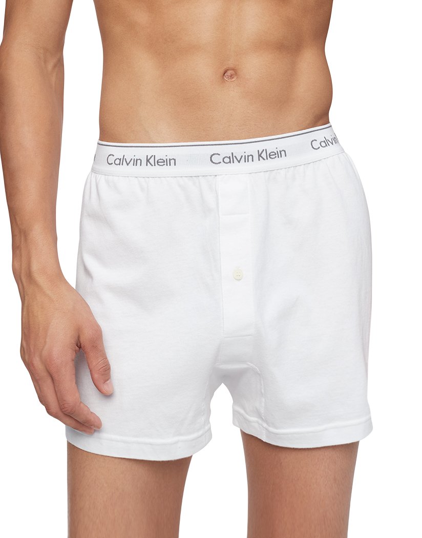 Calvin Klein Men`s Cotton Classic Fit Boxer Briefs 3 Pack (White