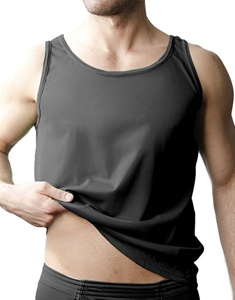 Men's Nylon Thong Leotard Tank Top Underwear Sleeveless Singlet Gym Vest