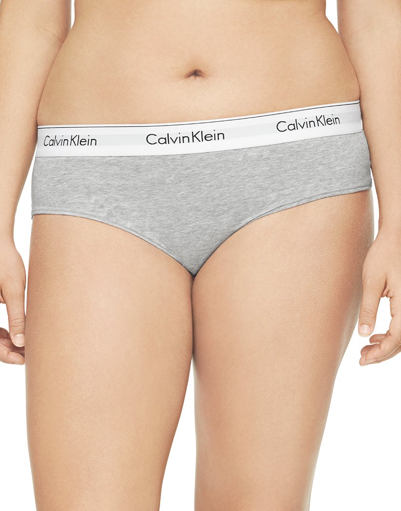 Calvin Klein Women's Modern Cotton Boxer Brief, Grey Heather,L