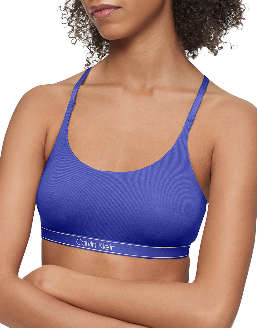 Unlined Klein Pure Ribbed Bralette QF6438 Calvin Women