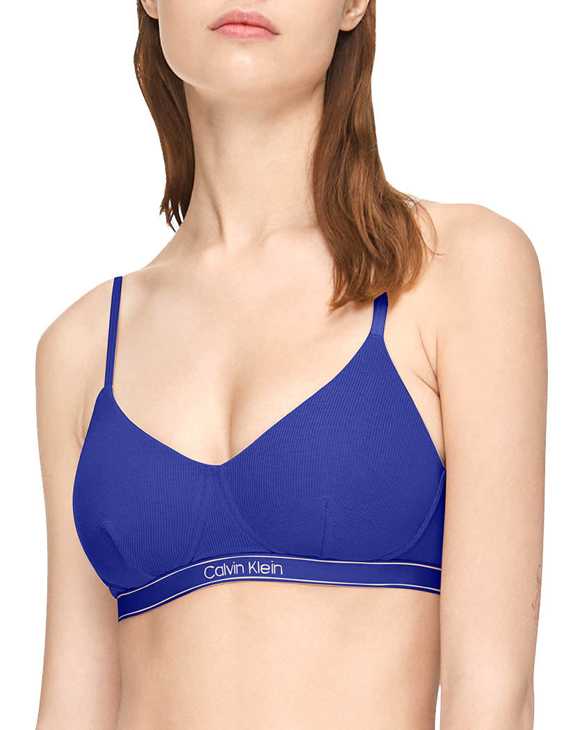  Calvin Klein Womens Pure Ribbed Lightly Lined Bralette