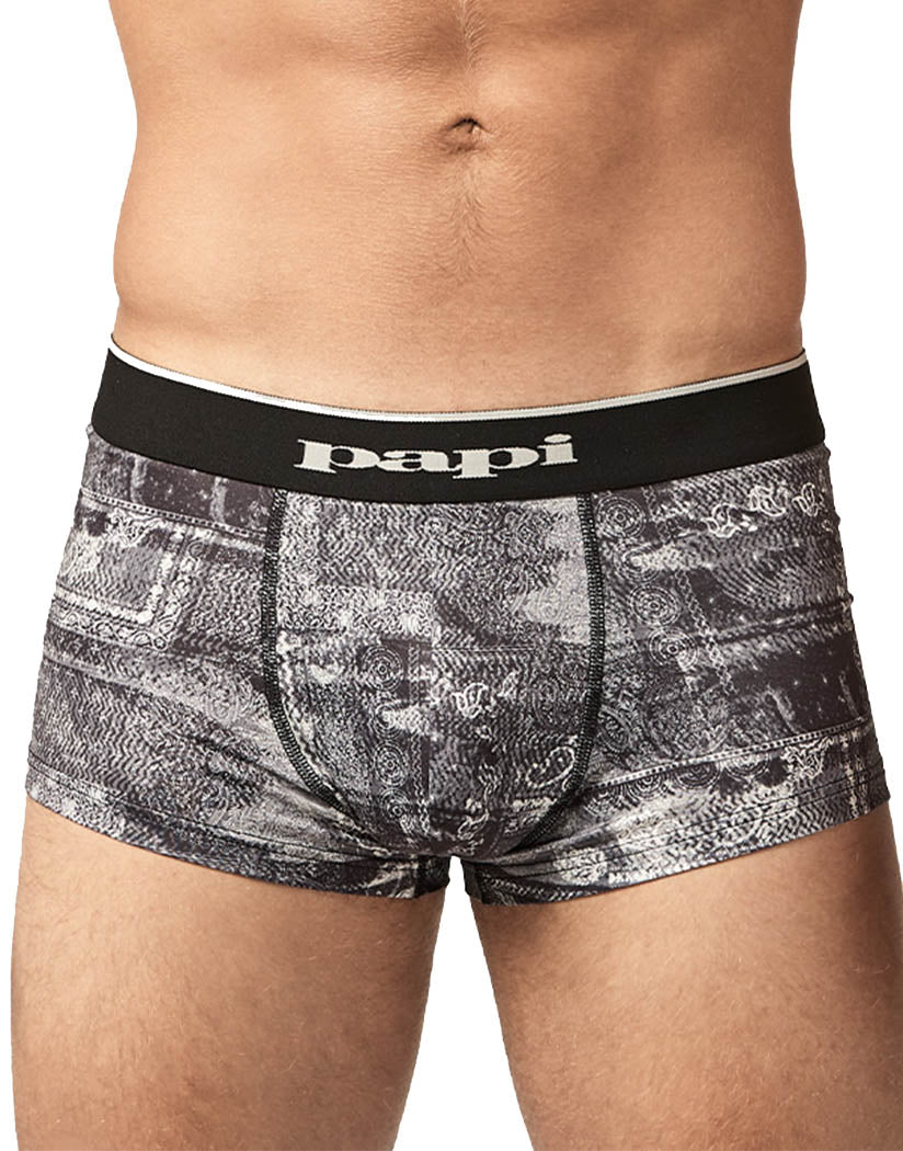 Papi Brazilian Cut Stripe and Solid Underwear Trunks (3 Pack) (Men)