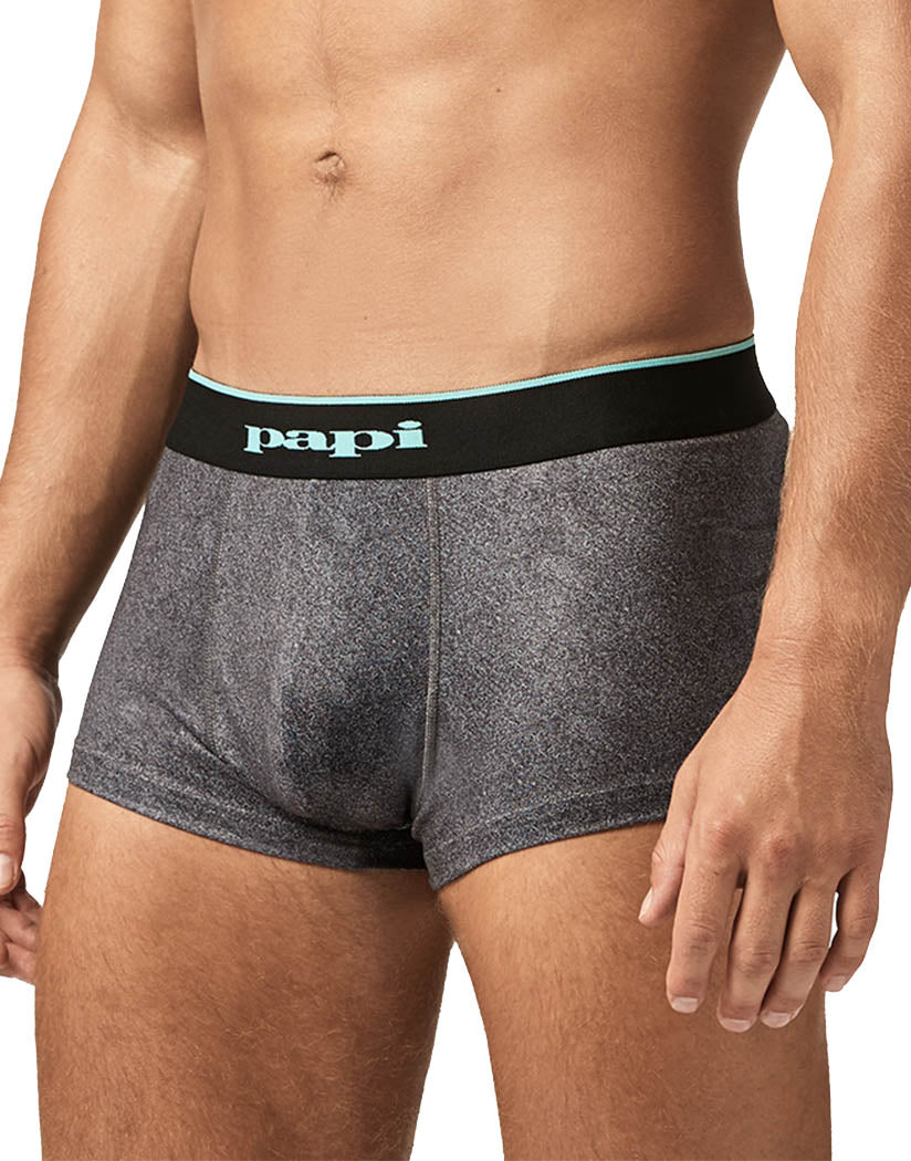 Papi Men's Brazilian Cut Stripe and Solid Underwear Trunks (3 Pack)