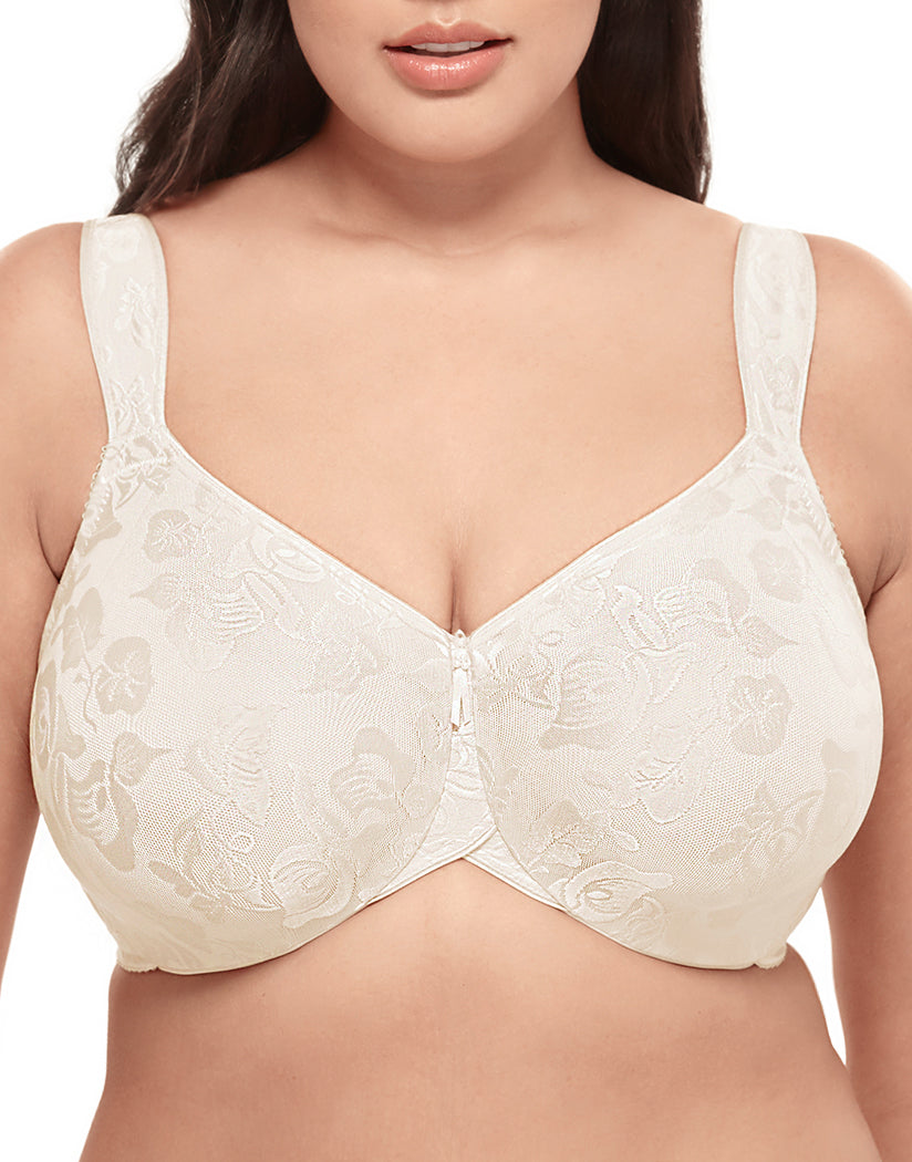 Maidenform Women's Lilyette Beautiful Support Lace Minimizer, White, 34D at   Women's Clothing store