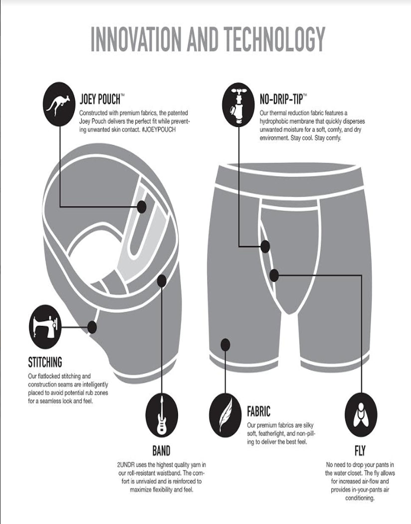 2UNDR Swing Shift Performance 6 Boxer Briefs - Men's Active Underwear