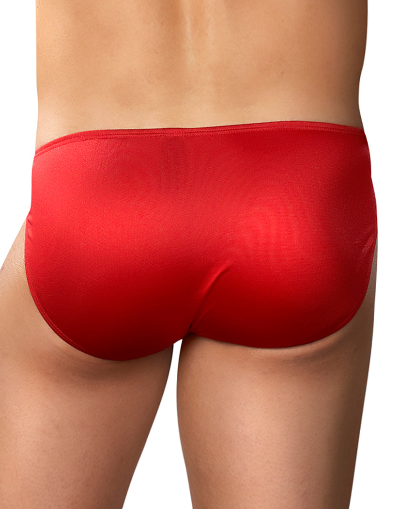 Foto de Full body of fit muscular man wearing only red underwear. do Stock